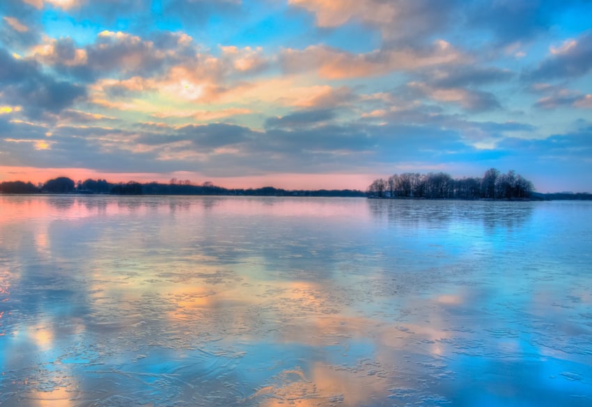 Blue Orange and Yellow Sunset